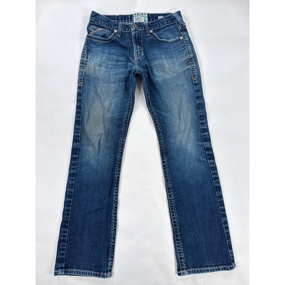 Ariat Mens Jeans 33x32 Blue M7 Slim Fit Straight Leg Medium Wash Denim